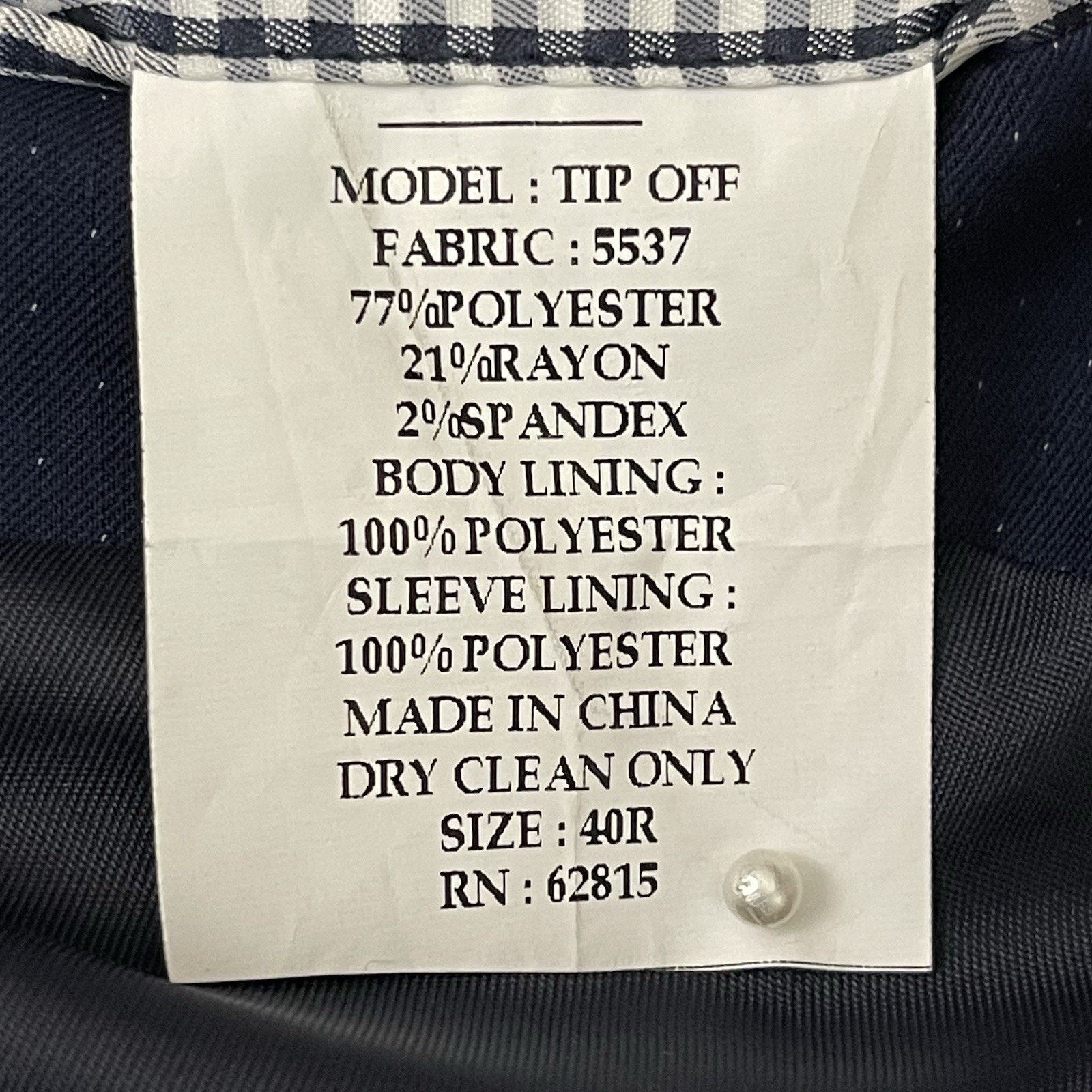 Savile Row Savile Row Co Blazer Mens 40R Blue Slim Fit Stretch 2 Button Size 40R - 3 Thumbnail