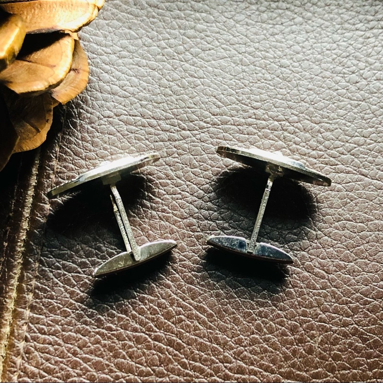 Vintage Vintage silver plated clear rhinestone accent cuff links Size ONE SIZE - 5 Thumbnail