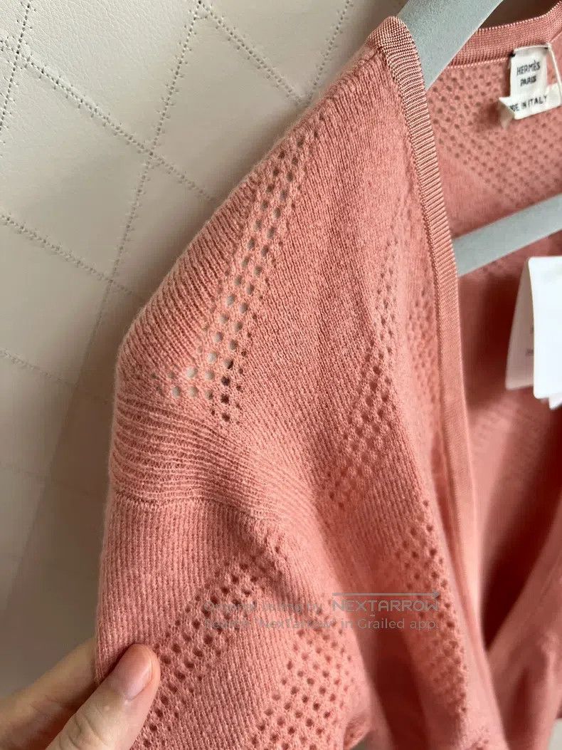 Hermes Hermes Wool sweater in exquisite orange-pink Size XXS / US 00 / IT 34 - 5 Thumbnail
