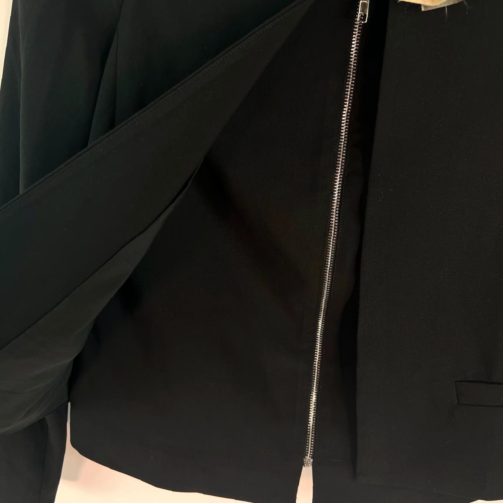 Vintage Gibson Blazer Medium Black Zip Front Silver Trim Womens Size M / US 6-8 / IT 42-44 - 6 Thumbnail