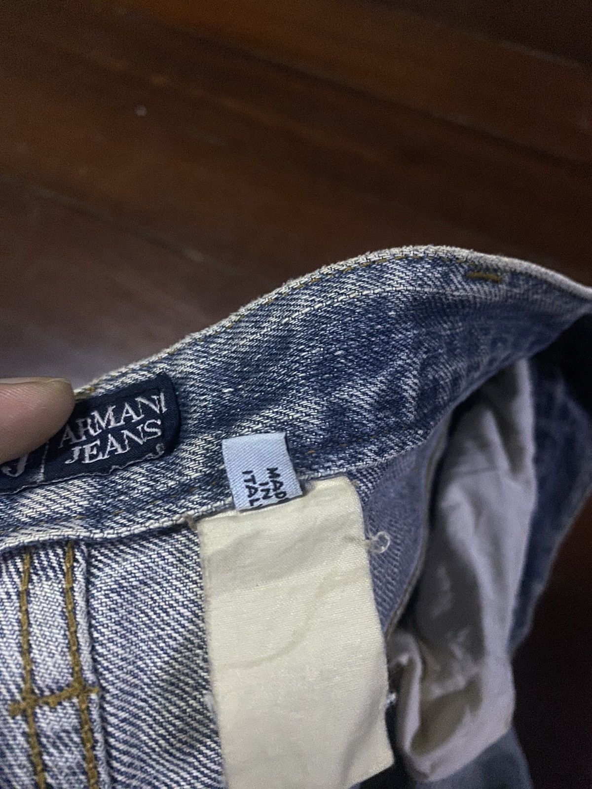 Armani × Giorgio Armani × Vintage Fire vintage ARMANI JEANS distressed mud wash flare Size US 32 / EU 48 - 12 Thumbnail
