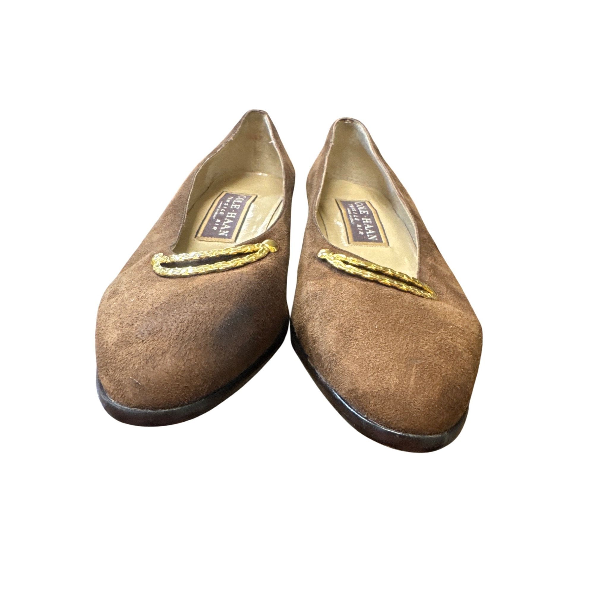 Cole Haan Cole Haan Womens Brown Suede Kitten Heels Size 5B SKU 6857 Size US 5 / IT 35 - 5 Thumbnail