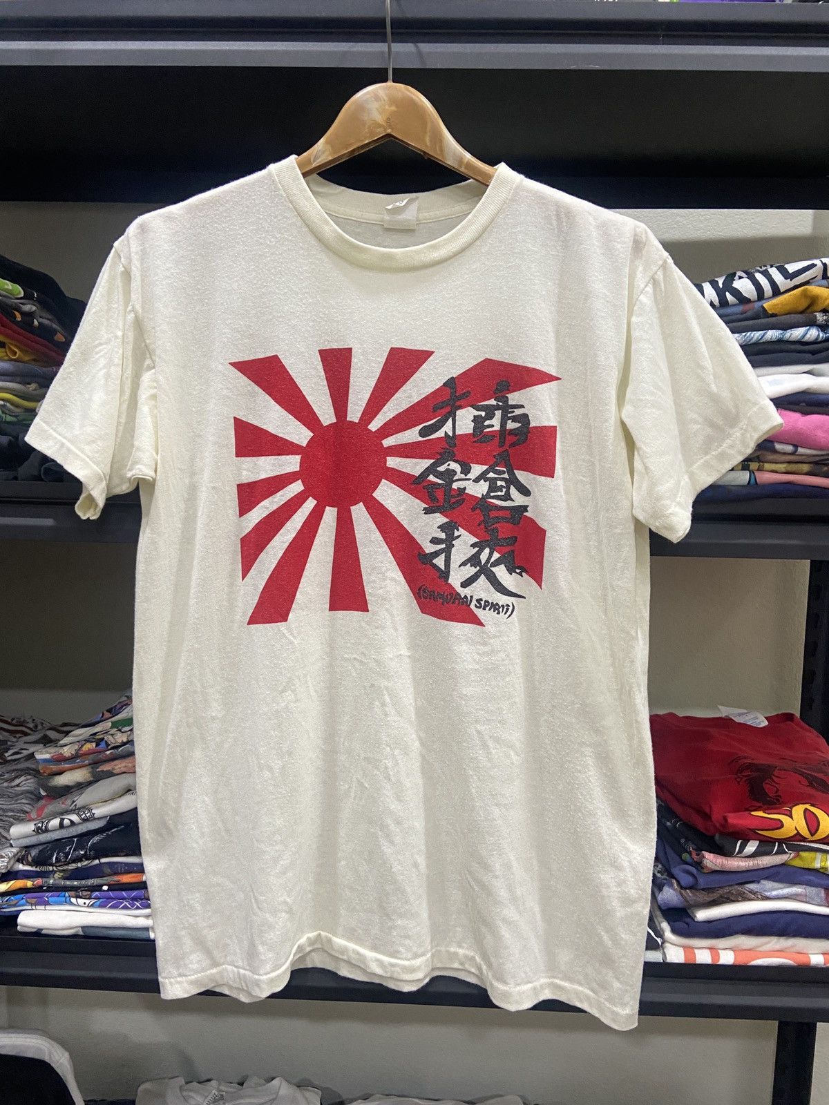 Band Tees × Vintage Vintage 70s 80s SAMURAI SPIRIT Japan Flag tour Rock TShirt Size US XL / EU 56 / 4 - 1 Thumbnail