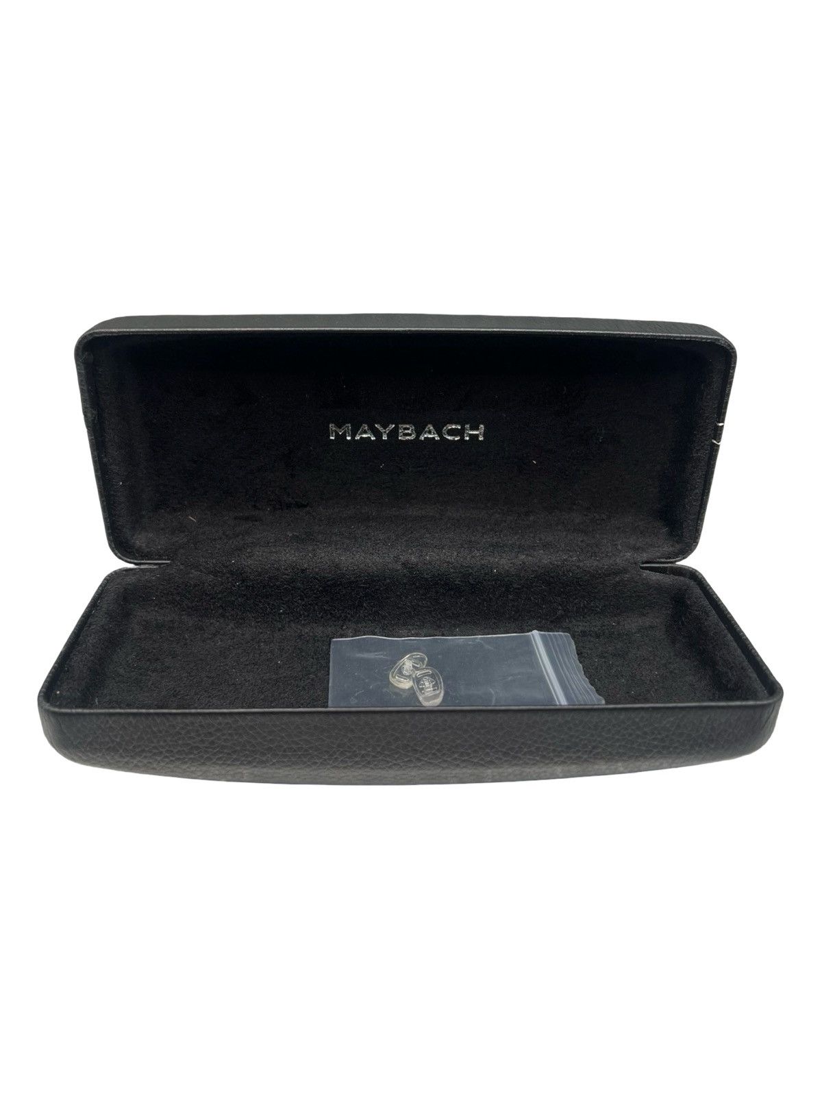 MAYBACH Eyewear Maybach Sunglasses Case – Black Leather w/ Silver Maybach Size ONE SIZE - 6 Thumbnail