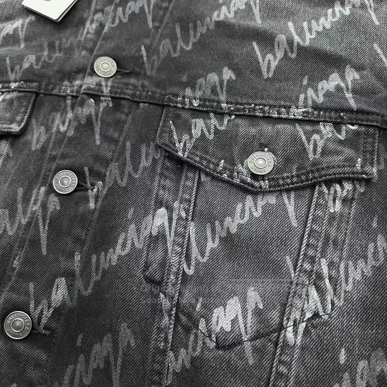 Balenciaga Balenciaga Bullet barrage printed black denim jacket Size US M / EU 48-50 / 2 - 4 Thumbnail