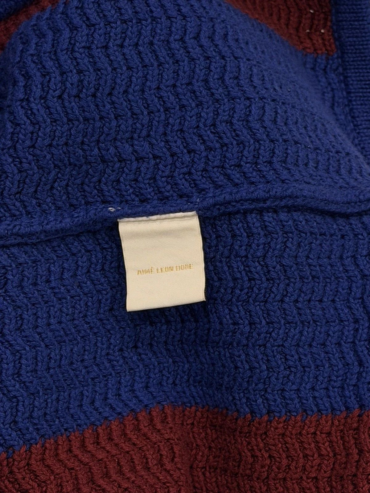 Aime Leon Dore Aime Leon Dore Knit Soccer Jersey Sweater Merlot/Royal Size US L / EU 52-54 / 3 - 7 Thumbnail