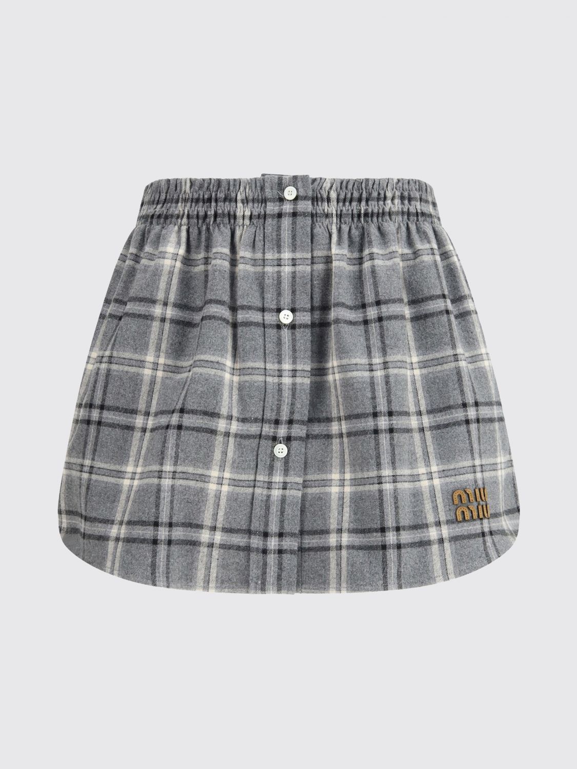 Miu Miu Miu Miu Skirt Woman Grey Size 26" / US 2 / IT 38 - 1 Preview