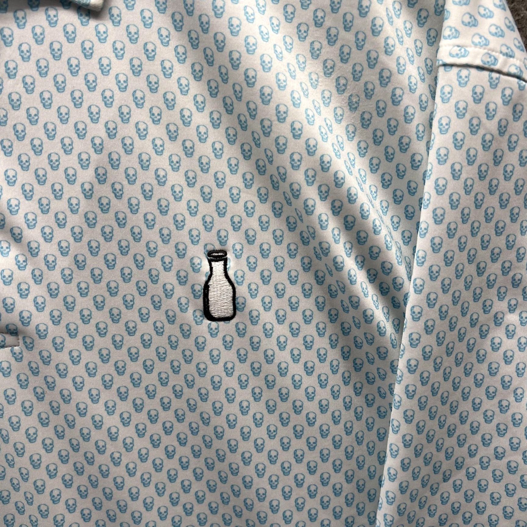 Peter Millar Peter Millar Polo Shirt Mens XL White Skull Print Golf Stretch Summer Comfort Shirt Mens XL White Skull Print Golf Stretch Size US XL / EU 56 / 4 - 6 Thumbnail