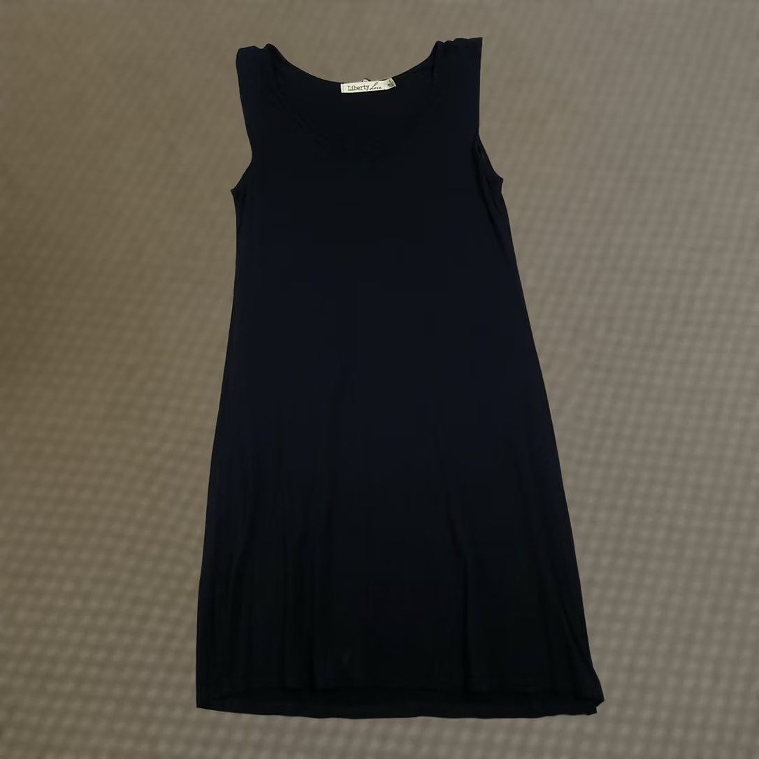 Vintage LIBERTY LOVE Dress Shirt Dress Womens Small Black Stretchy Lined Knee Length Sleeveless Pullover Party/Cocktail Vintage: No Size S / US 4 / IT 40 - 1 Thumbnail