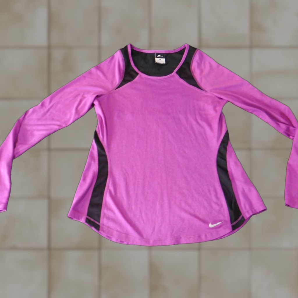 Nike Nike Womens Shirt S Purple Dri-Fit Stretch Pullover Logo T-Shirt Active Running Yoga Short Sleeve? Size S / US 4 / IT 40 - 1 Thumbnail