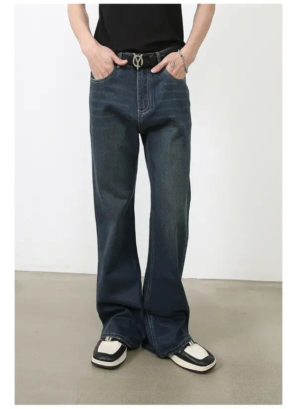 Japanese Brand Versatile casual high loose straight flared jeans Size US 32 / EU 48 - 4 Thumbnail