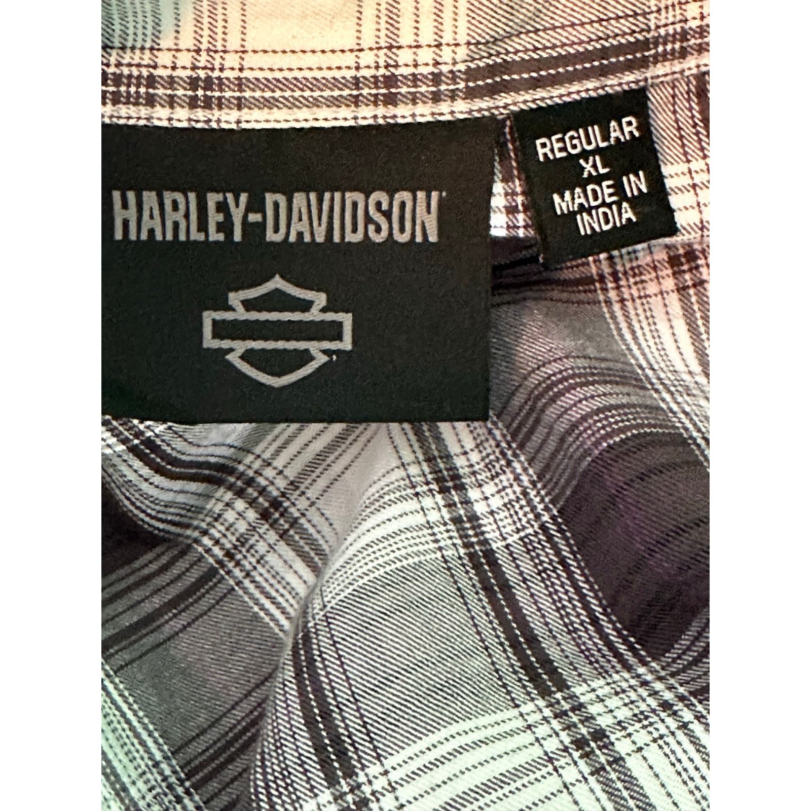 Harley Davidson Harley Davidson plaid short sleeves button shirt size XL Size US XL / EU 56 / 4 - 3 Thumbnail