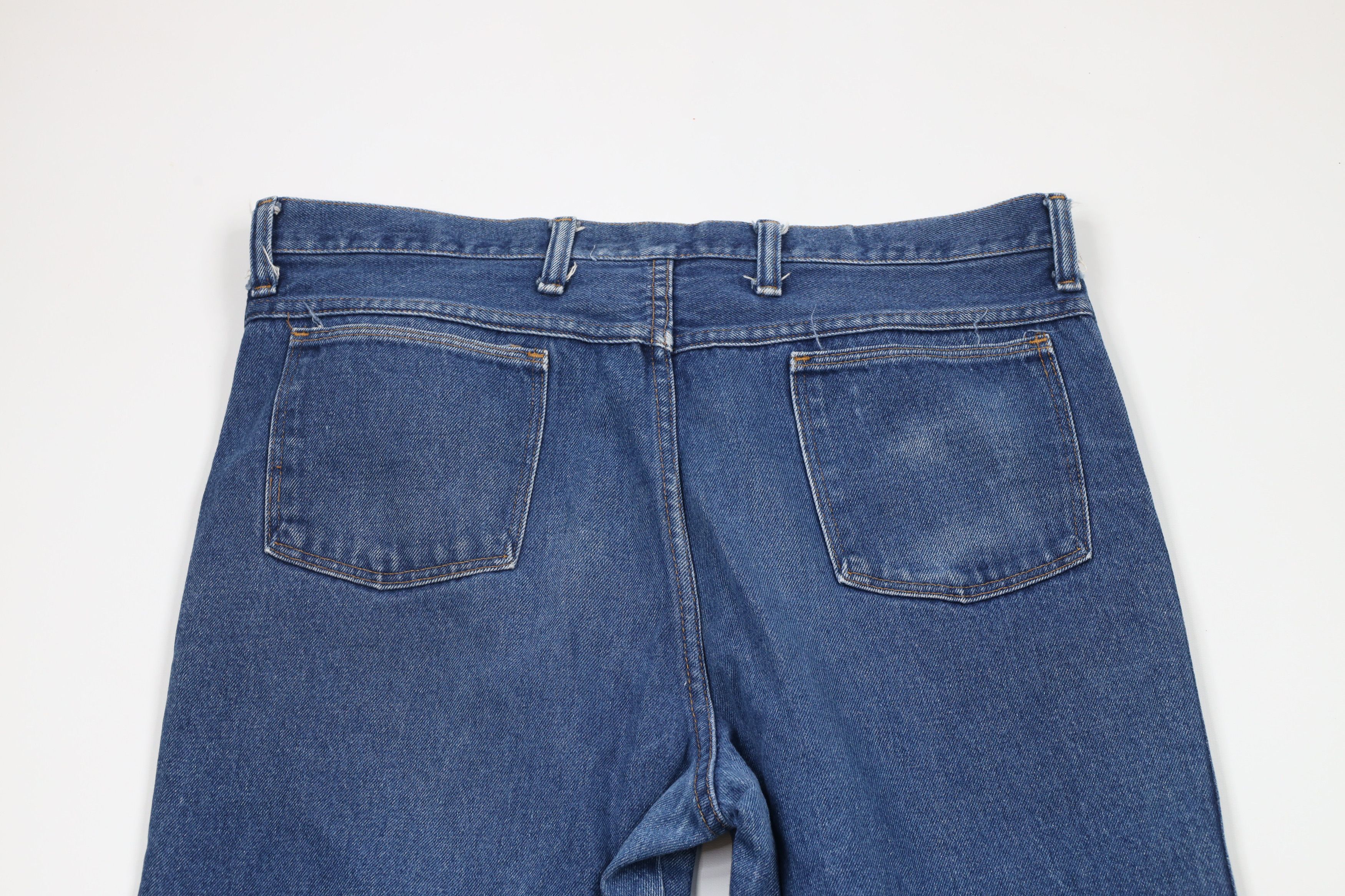 Vintage Vintage 70s Streetwear Flared Bootcut Denim Jeans Blue USA Size US 36 / EU 52 - 10 Thumbnail