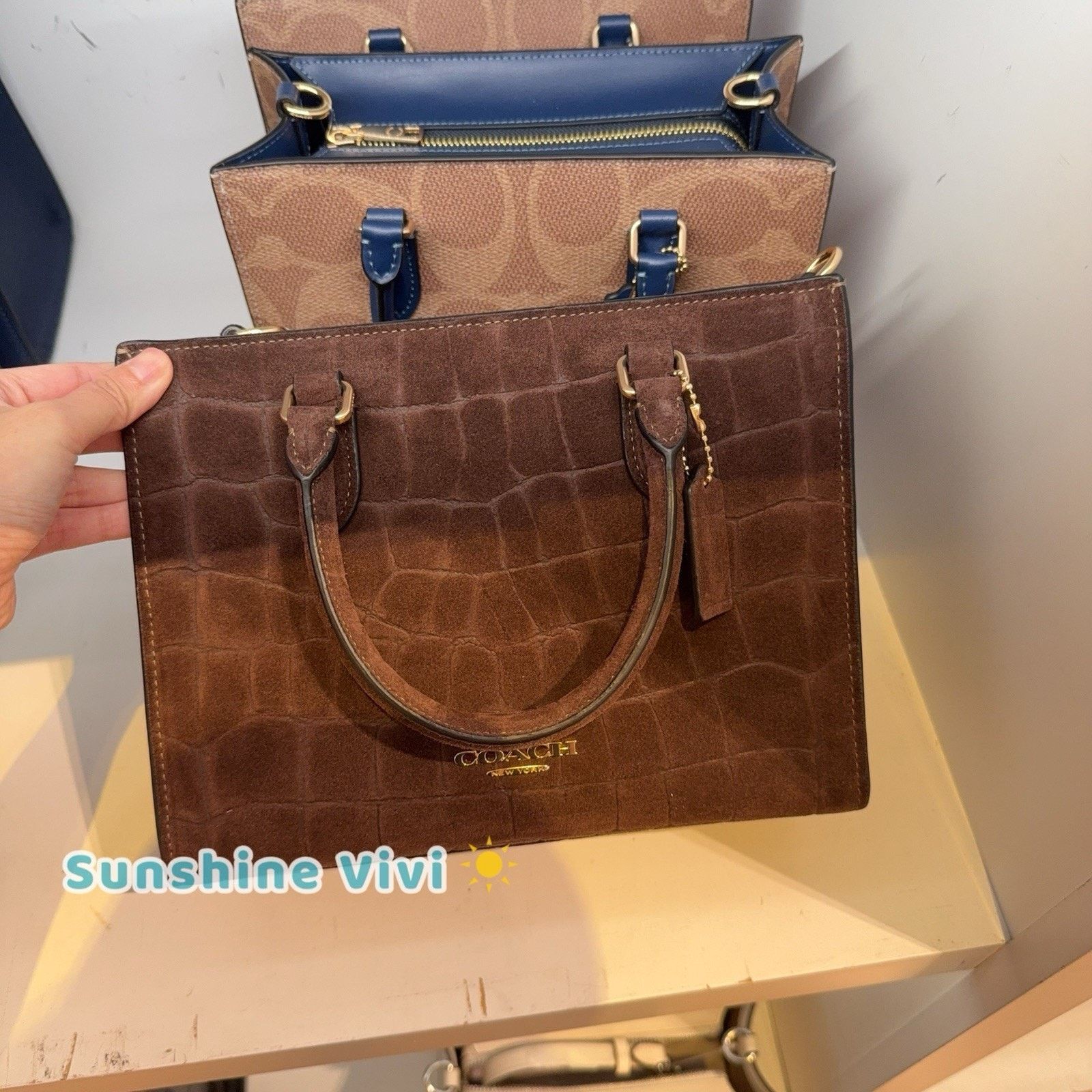 Coach NWT Coach Maggie Small Tote Bag CCC71 Gold/Maple Size ONE SIZE - 5 Thumbnail