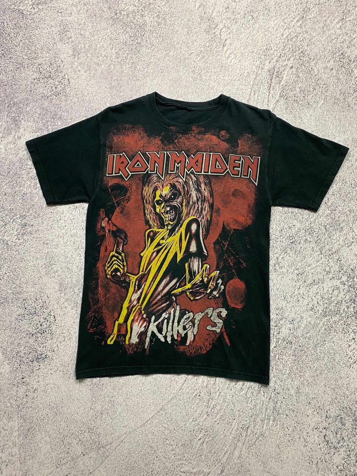 Pre-owned Band Tees X Iron Maiden Vintage Iron Maiden Killers Logo Band Tee 2000s T Shirt In Black