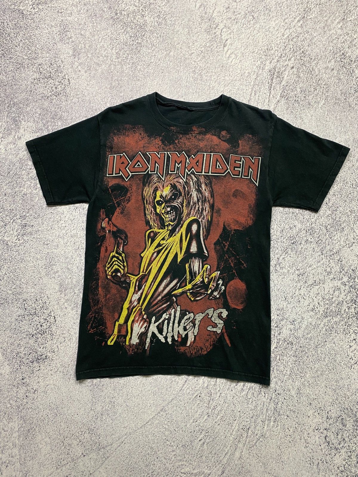 Pre-owned Band Tees X Iron Maiden Vintage Iron Maiden Killers Logo Band Tee 2000s T Shirt In Black