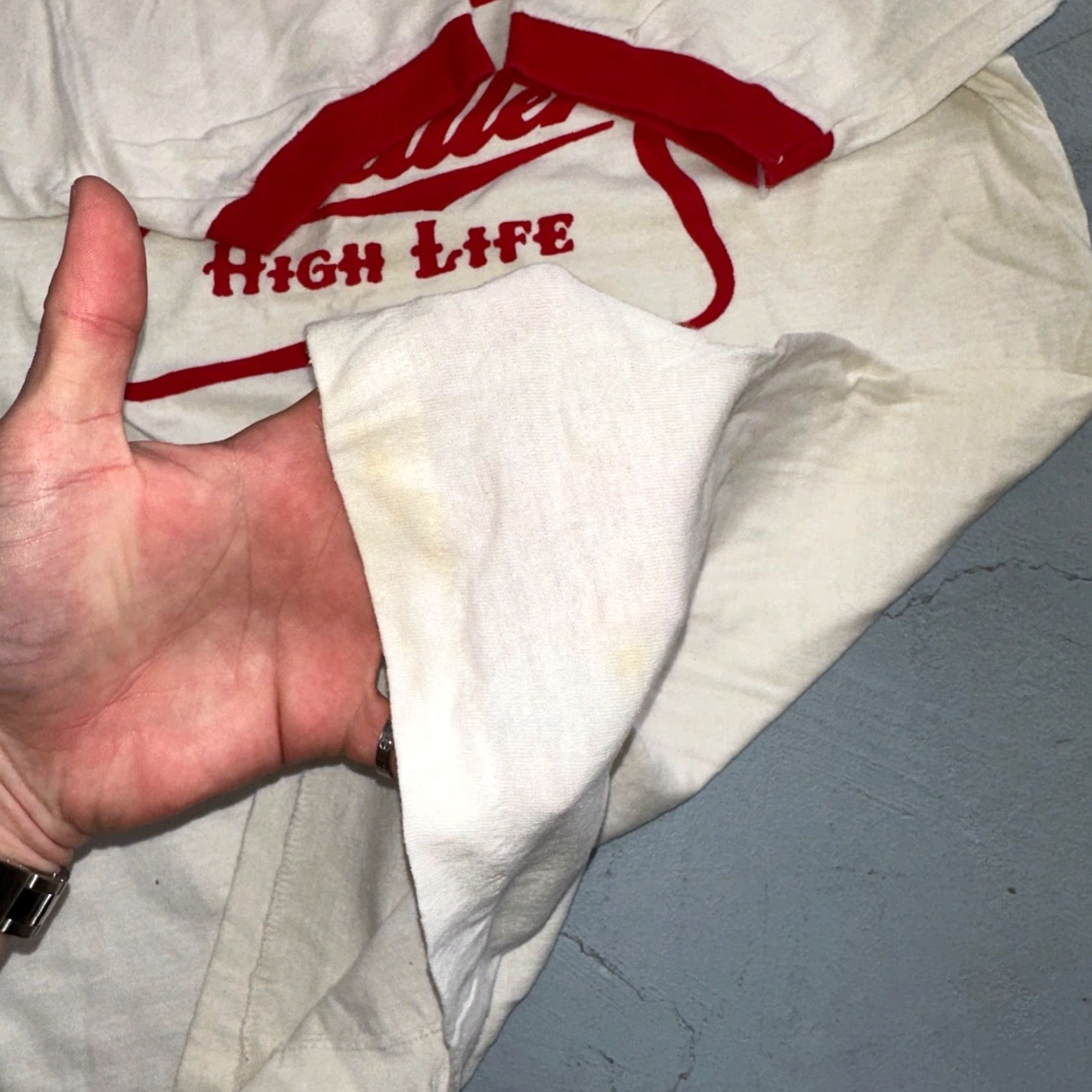 Vintage Vintage Miller High Life Ringer T-Shirt Men M White 80s Beer graphic Rare Size US M / EU 48-50 / 2 - 5 Thumbnail