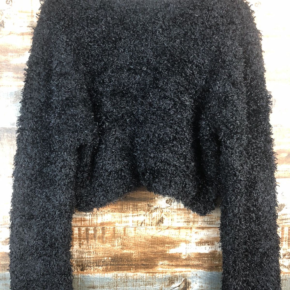 Japanese Brand DL Revlon Newyork Black Mohair Knitwear #C035 Size L / US 10 / IT 46 - 3 Thumbnail