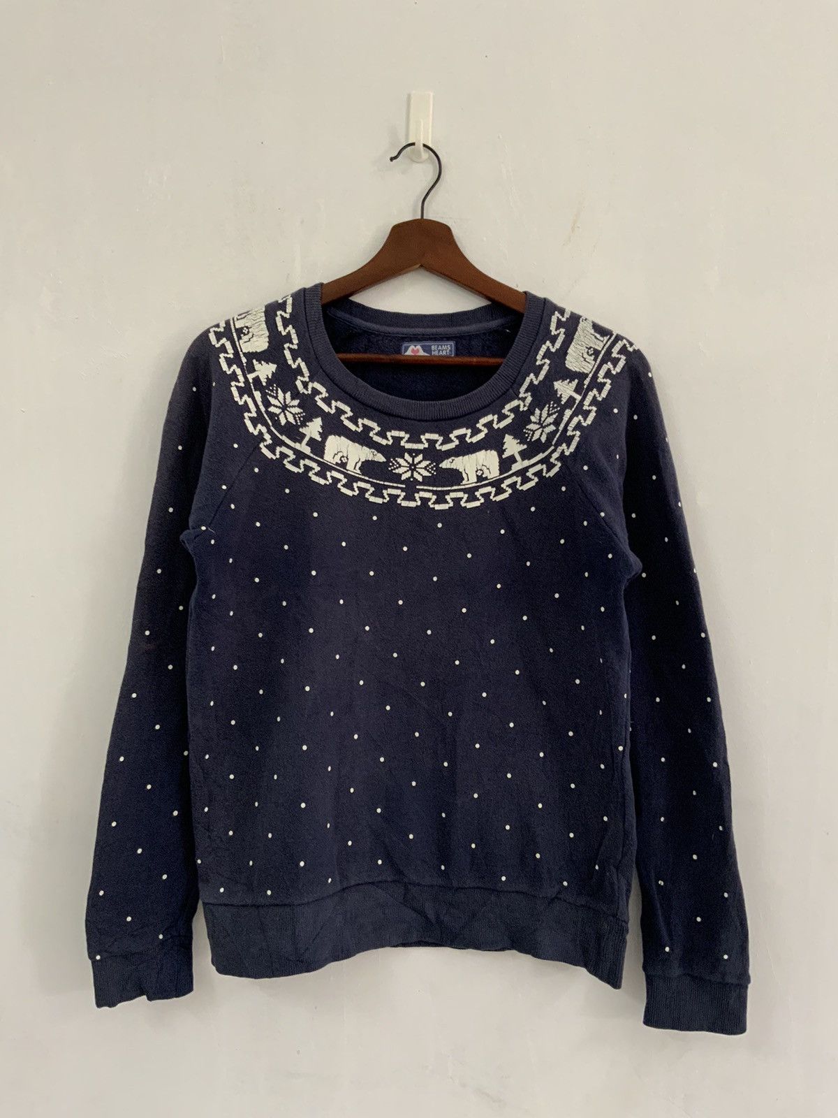 Japanese Brand Beams Heart Native Indigo Japan Sweatshirt Size US S / EU 44-46 / 1 - 1 Thumbnail