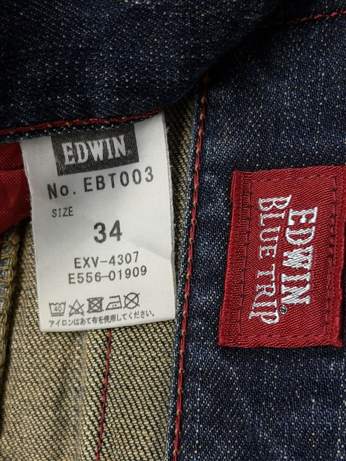 Edwin Vintage Edwin Blue Trip Japan Denim Jeans | Vintage Fade W35 Size US 35 - 10 Thumbnail