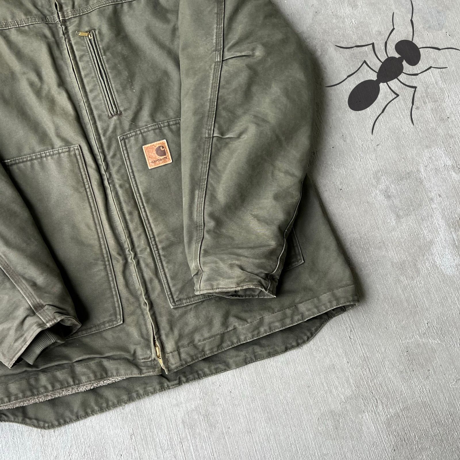 Carhartt × Vintage Carhartt C61 ARG green chore work wear jacket Size US L / EU 52-54 / 3 - 3 Thumbnail