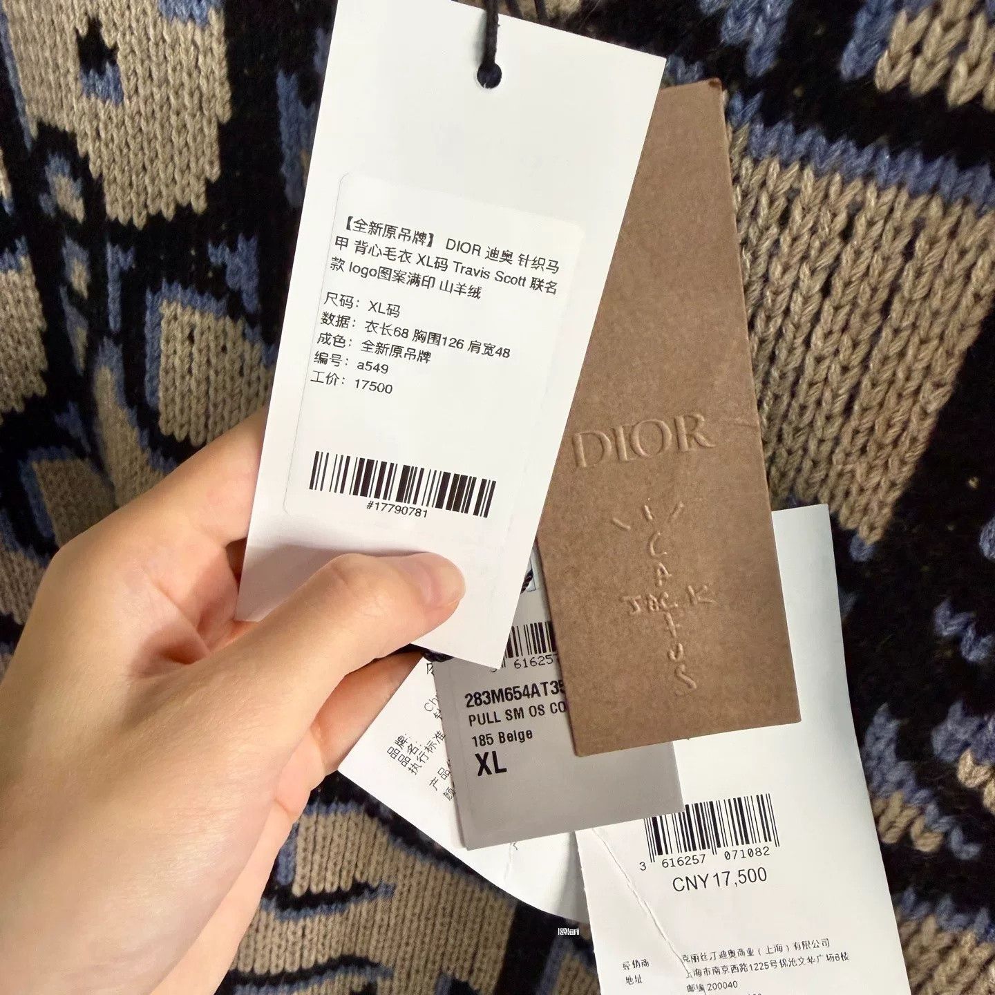 Dior Dior Travis Scott Collaboration Knit Vest Size US XL / EU 56 / 4 - 6 Thumbnail