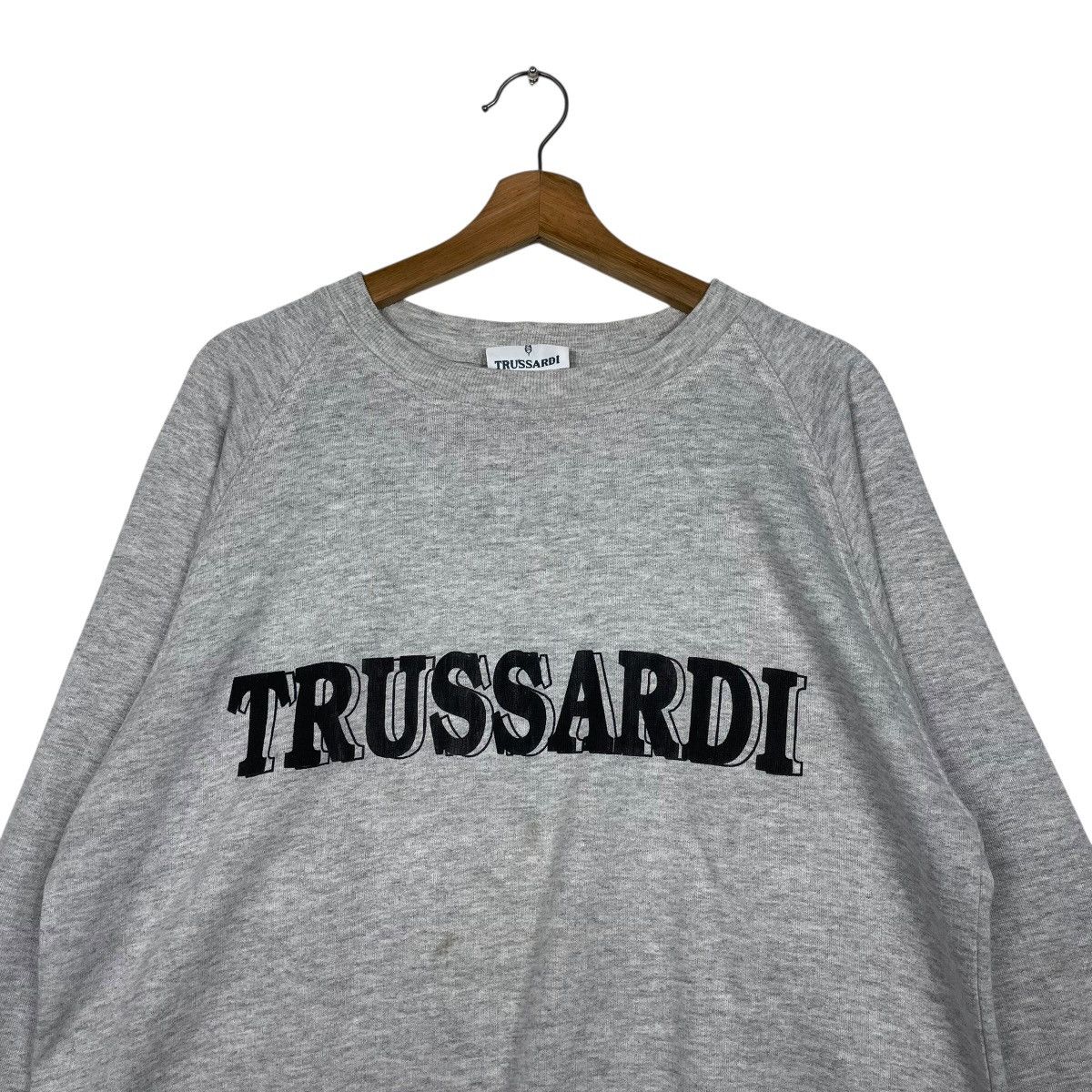 Trussardi Trussardi Big Logo Crewneck Sweatshirt Size US M / EU 48-50 / 2 - 2 Thumbnail