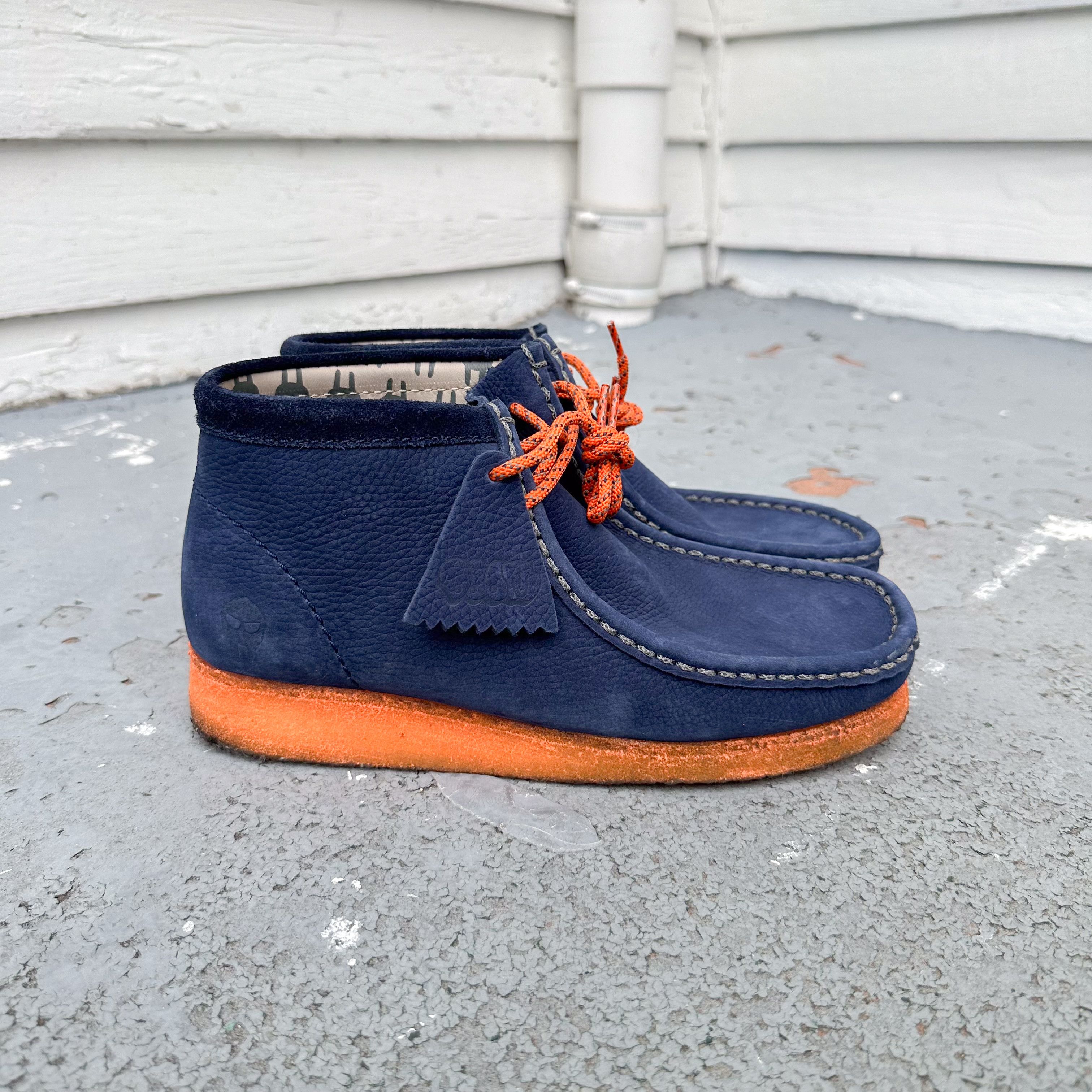Aime Leon Dore × Clarks Us 9 ALD X Clarks Wallabee low orange