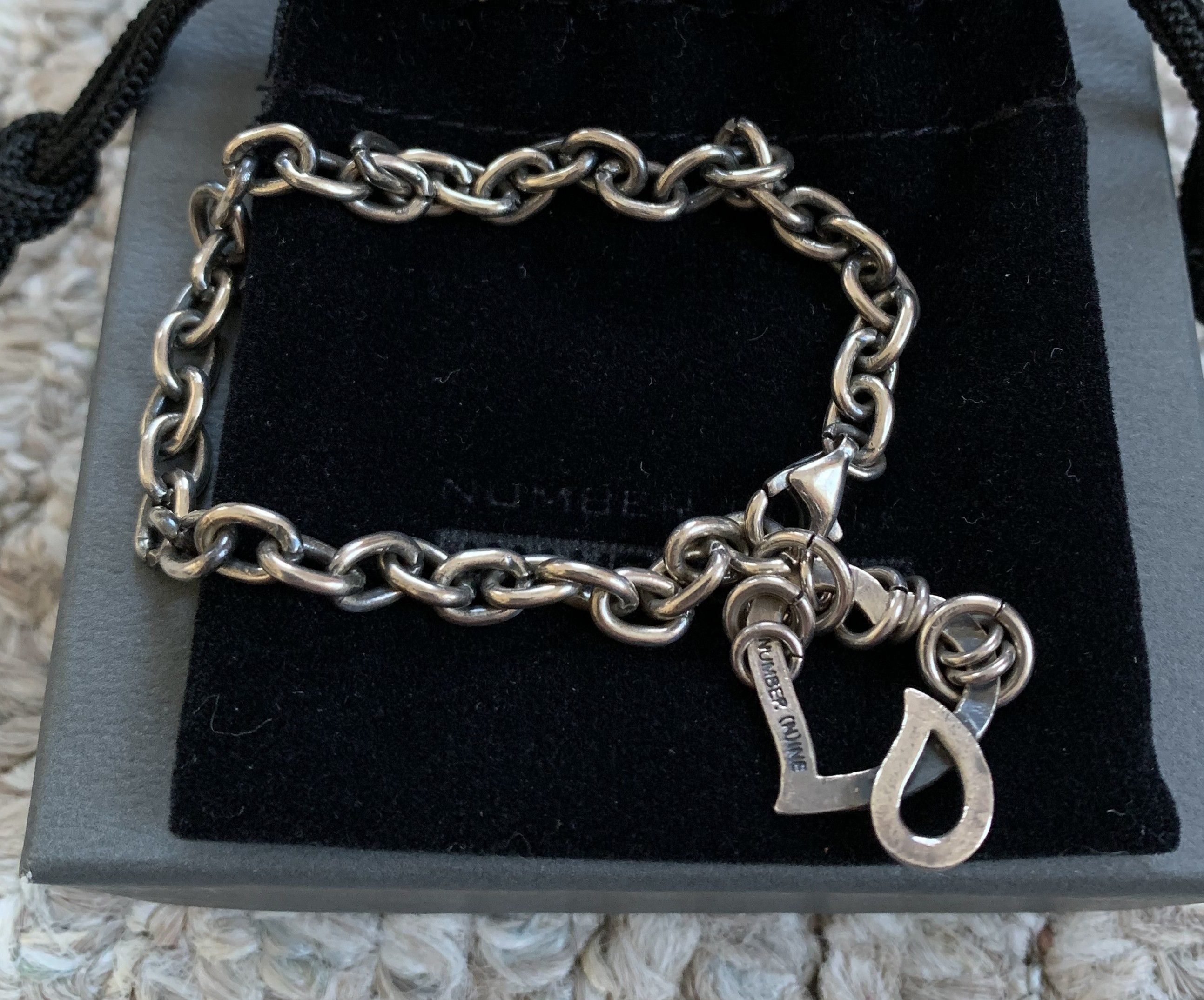 Jam Home Made × Number (N)ine FW03 Number (N)ine Crying Heart Sterling Silver Bracelet Size ONE SIZE - 2 Thumbnail