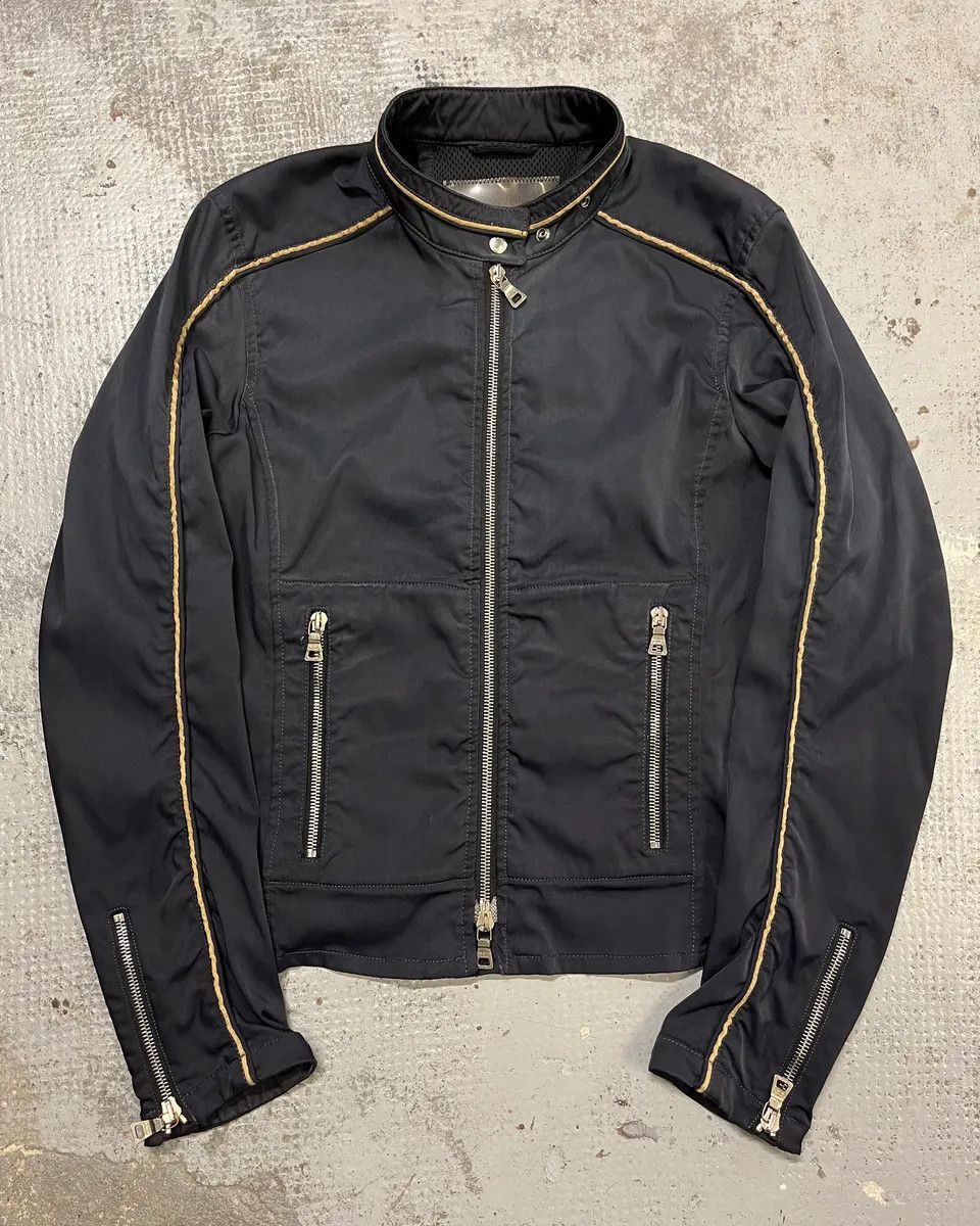Prada SS2000 Prada Navy Nylon Zip Sport Light Jacket Size S / US 4 / IT 40 - 1 Thumbnail