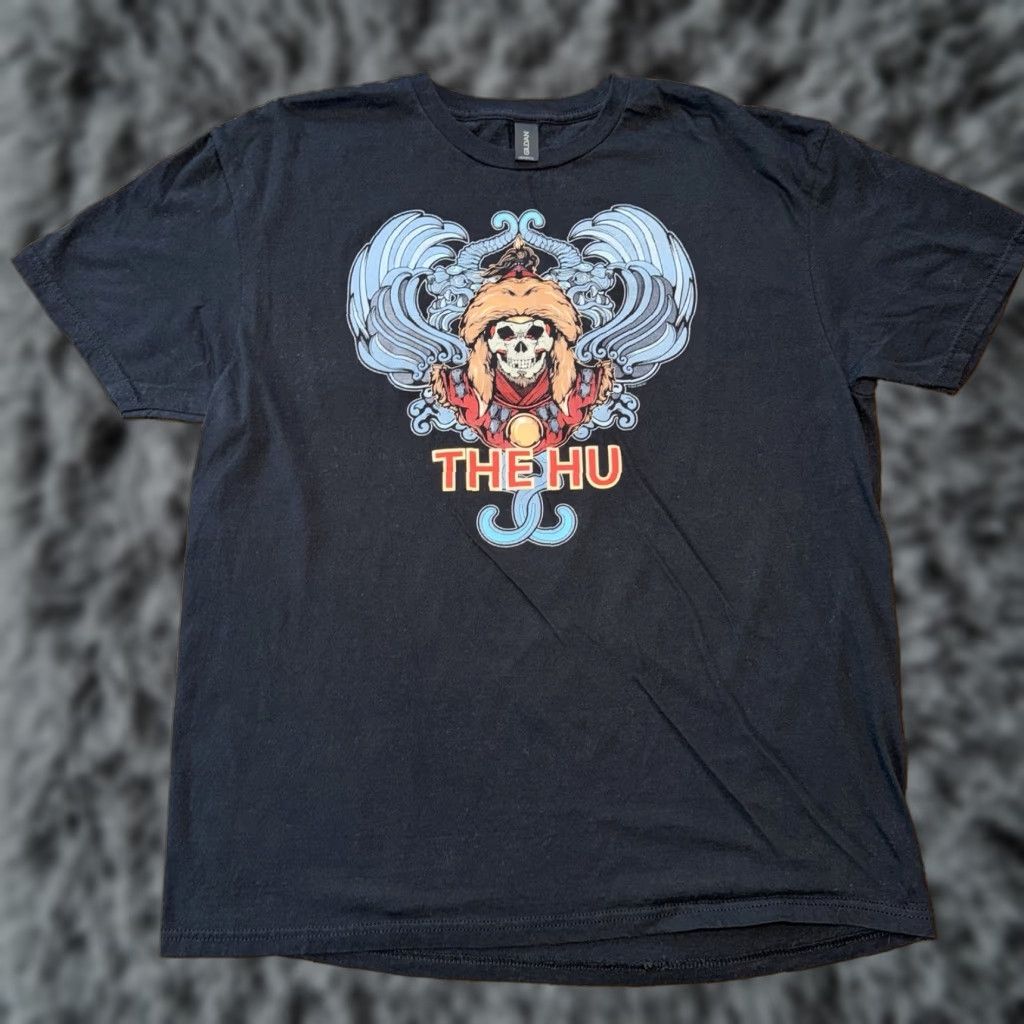 Gildan The HU 2024 Tour Concert T-shirt XL Double Sided Black Skull Wings Mens T-Shirt Band Rock Gildan Black Cotton Short Sleeve Crew Neck Vintage: No Size US XL / EU 56 / 4 - 1 Thumbnail