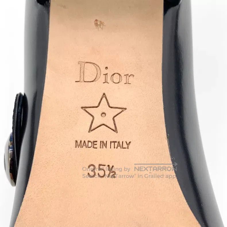 Dior Dior Black leather round toe buckle thick heel Mary Jane s Size US 5 / IT 35 - 6 Thumbnail