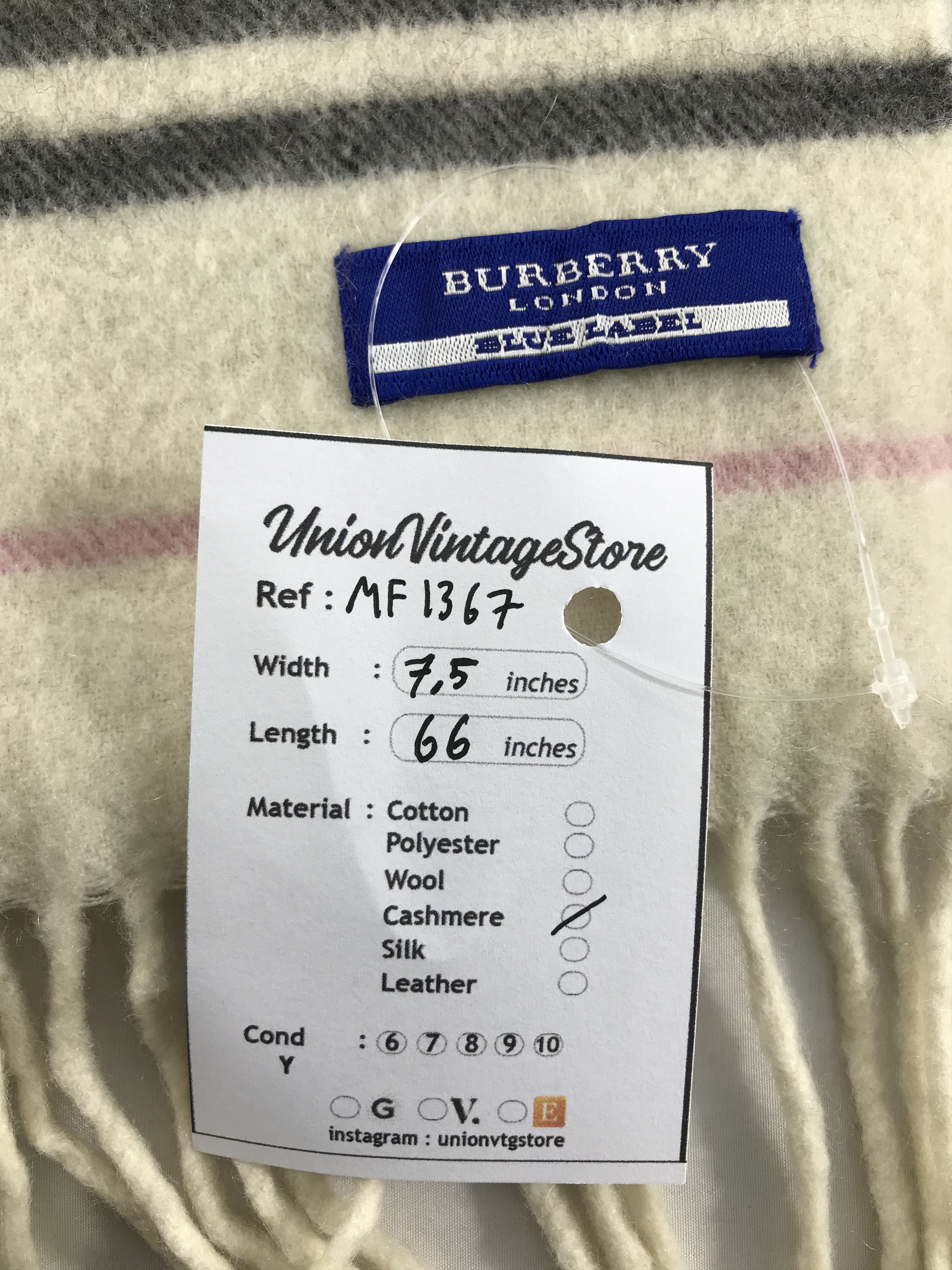 Burberry Vintage Burberry Scarf/Muffler/Neckwear MF1367 Size ONE SIZE - 7 Thumbnail