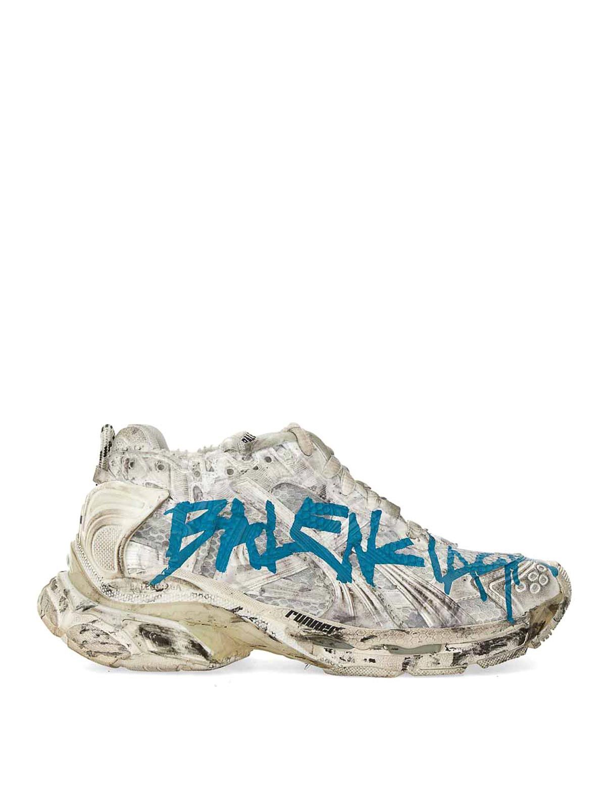 Balenciaga o1bcso1str0625 Runner Graffiti Sneakersin Multicolor Size US 6 / IT 36 - 1 Thumbnail