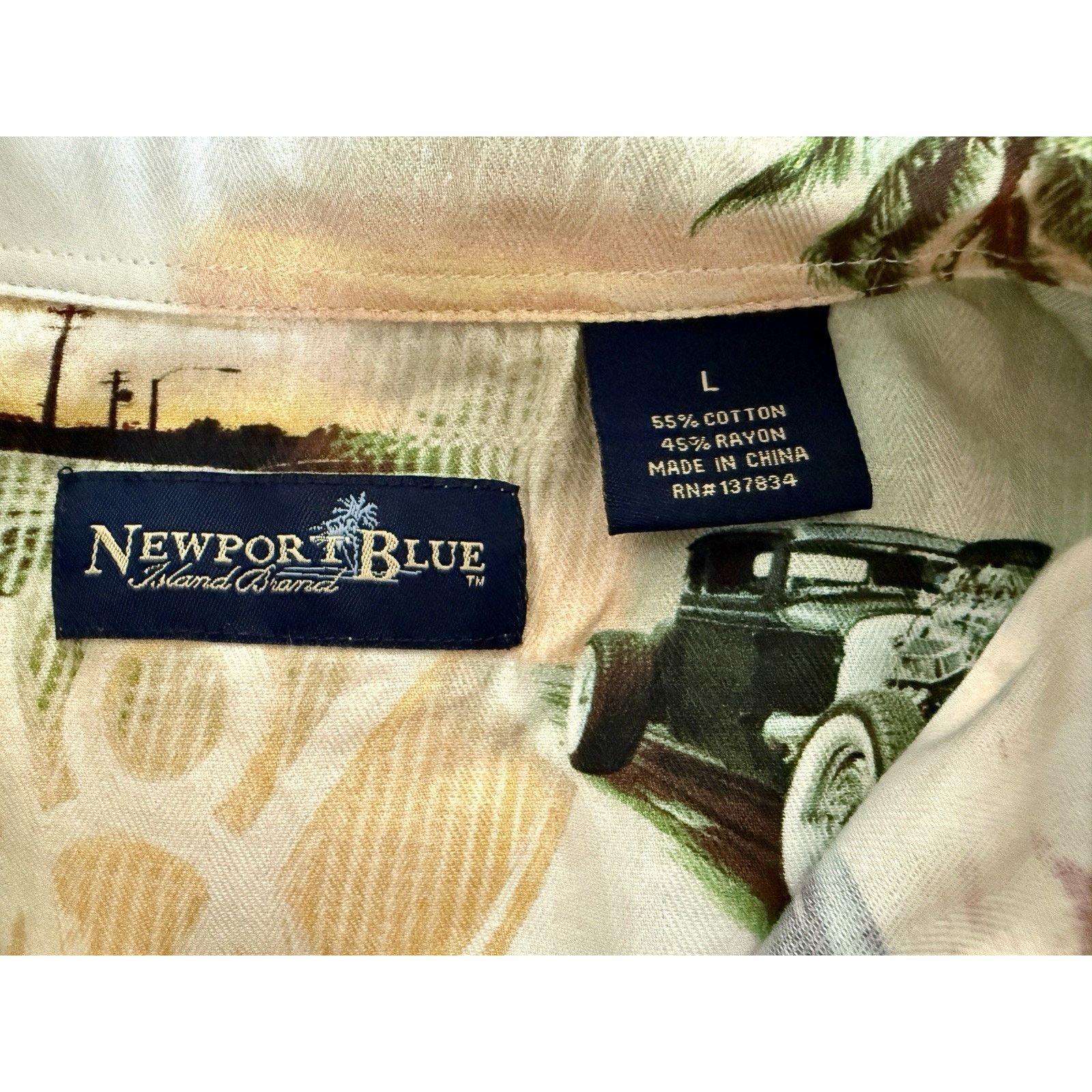 Other Newport Blue Hawaiian Shirt Classic Hot Rod Button Up Men's Size US L / EU 52-54 / 3 - 5 Thumbnail