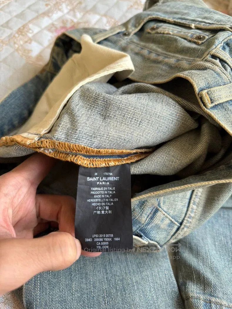 Saint Laurent Hedi D02 Blue Denim Jeans.