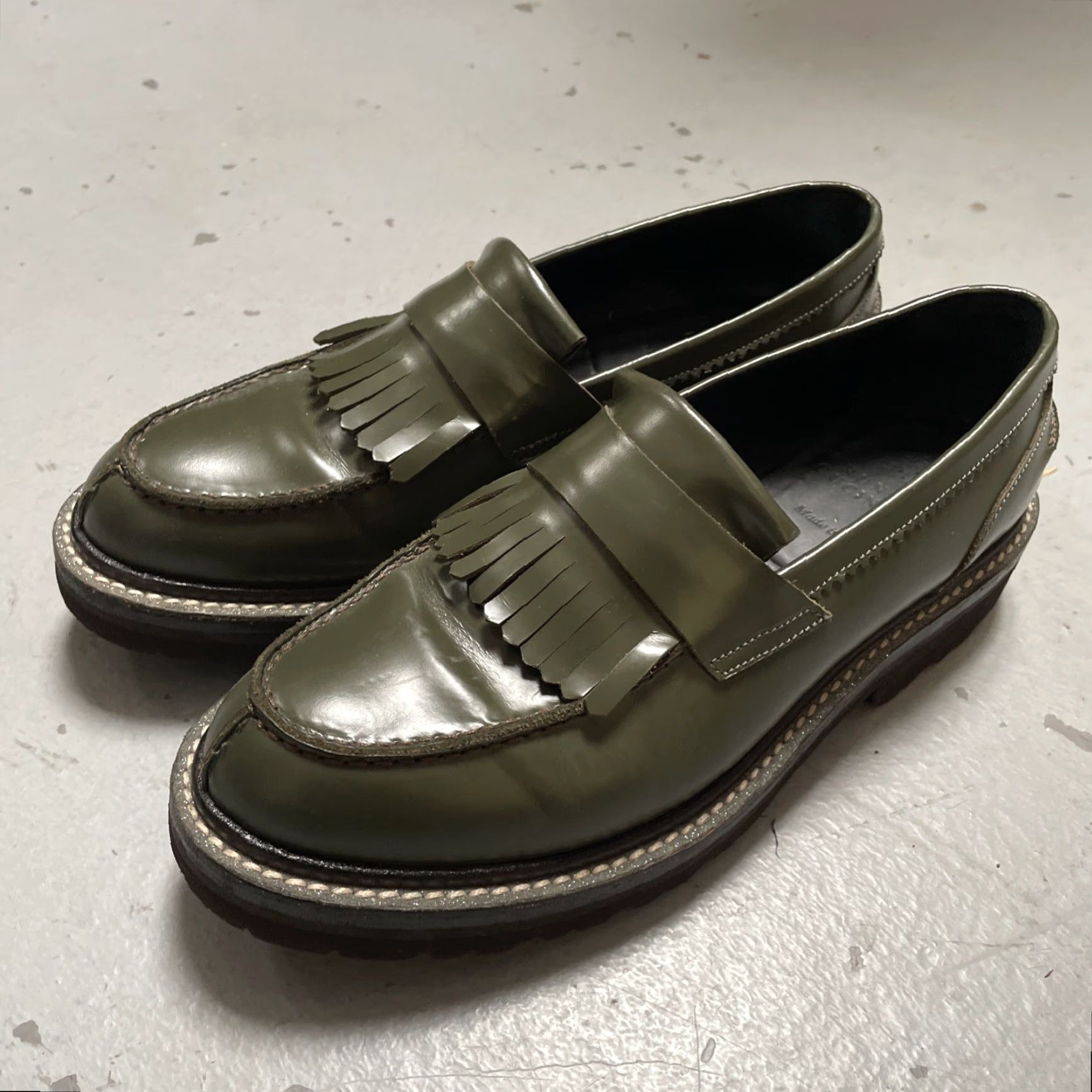 Brunello Cucinelli Brunello Cucinelli Slip On Loafers Vibram Sole Italy Euro 39 Women’s US 8.5 Green Loafer Womens Size US 9 / IT 39 - 2 Thumbnail