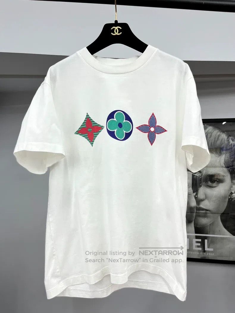 Louis Vuitton Louis Vuitton White printed short-sleeved T-shirt Size US L / EU 52-54 / 3 - 1 Thumbnail