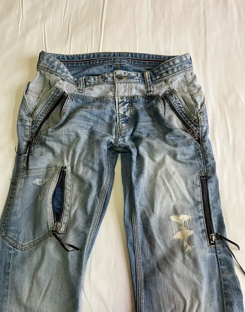 Yohji Yamamoto Vintage Deconstructed Denim Pants with Zippers-2506 Size 30" / US 8 / IT 44 - 7 Thumbnail