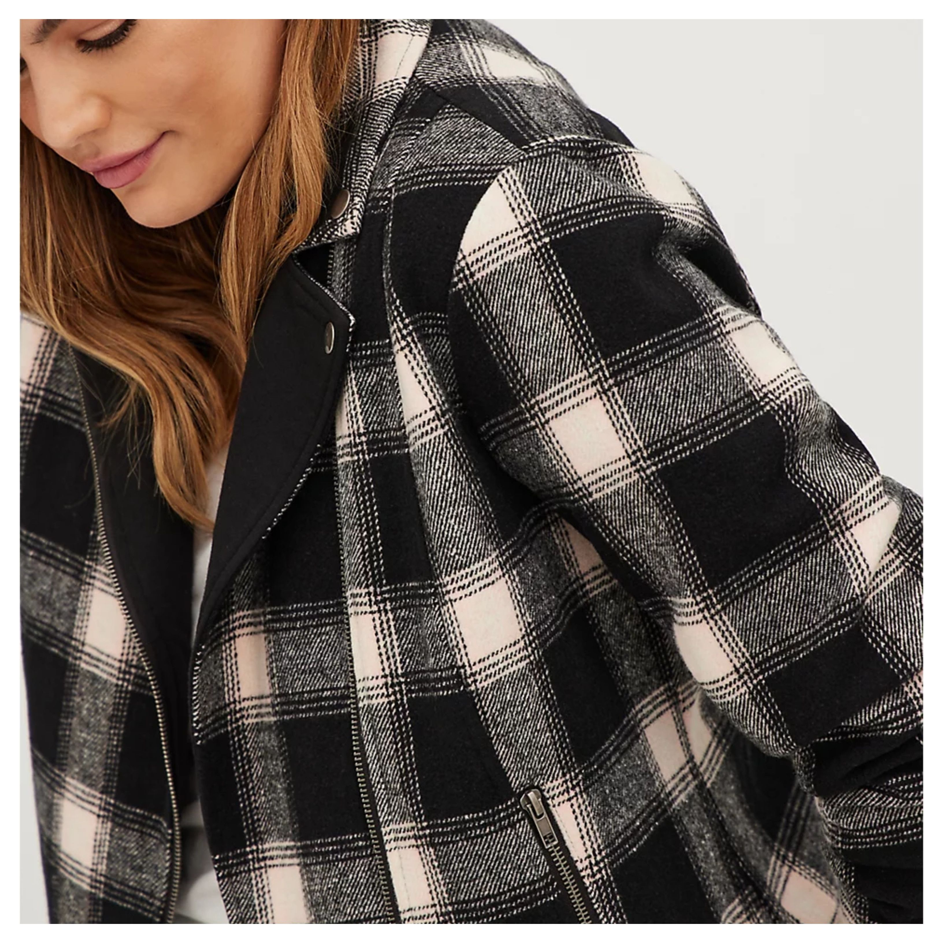 Torrid Torrid Flannel Moto Jacket Size 3XL / US 20-22 - 4 Thumbnail