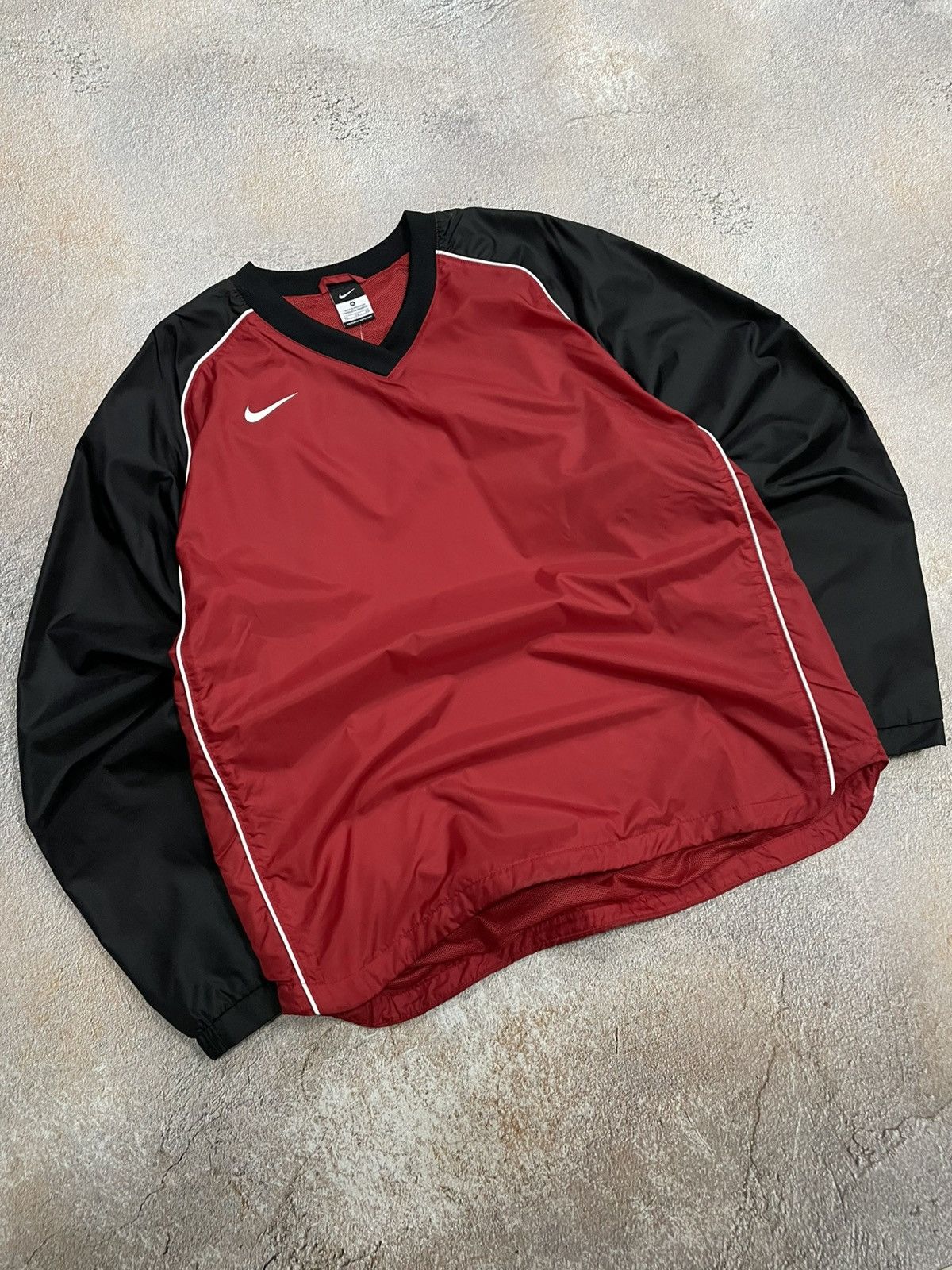 Nike Vintage Nike Nylon Drill Sweatshirt Small Swoosh Size US XL / EU 56 / 4 - 1 Thumbnail