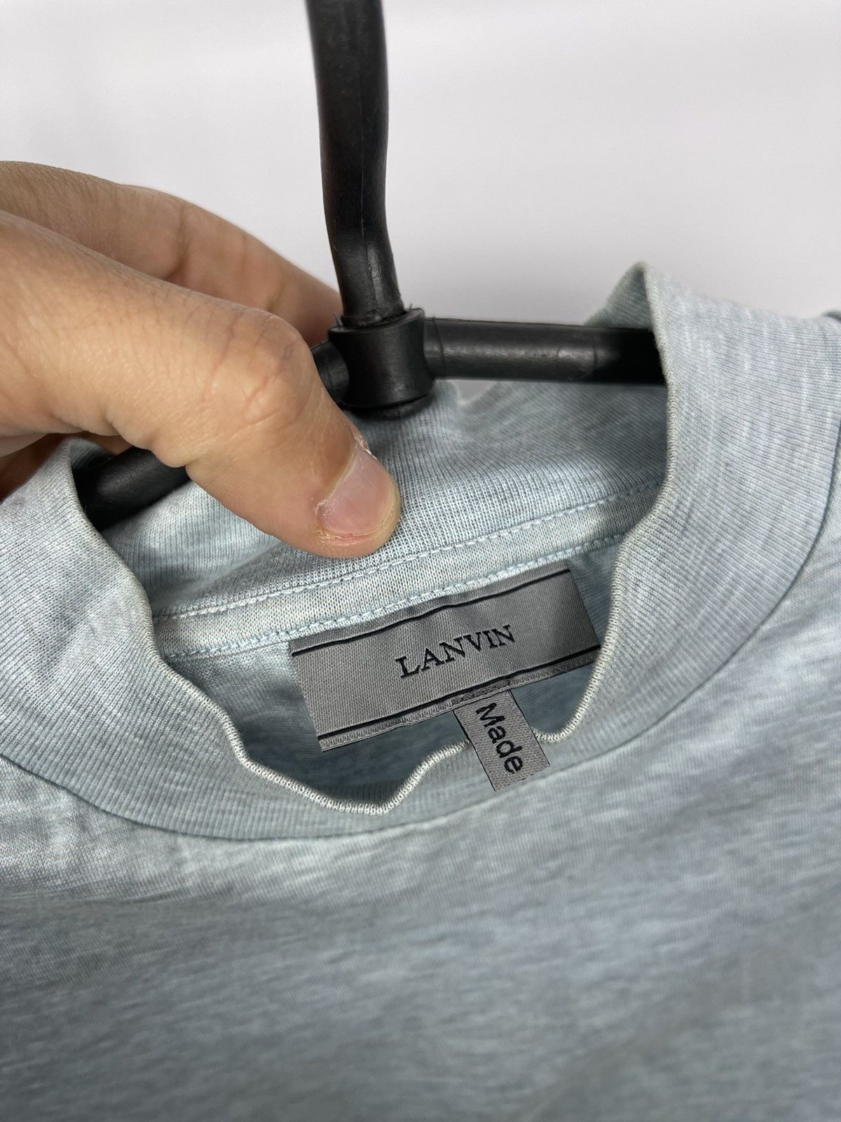 Lanvin Lanvin Luxury Men Navy Blue Logo Tee Shirt Italy Size XS Size US XS / EU 42 / 0 - 3 Thumbnail