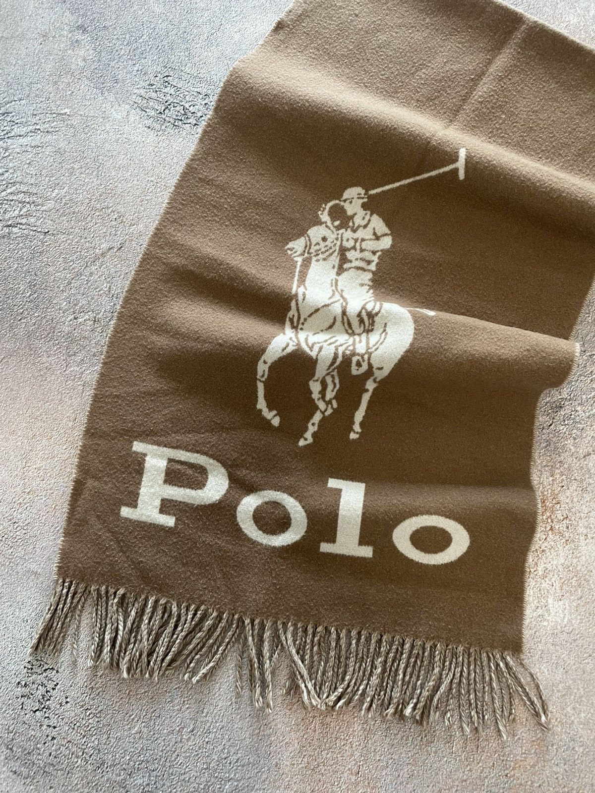 Polo Ralph Lauren Polo Ralph Lauren Big Logo Long Wool Scarf Size ONE SIZE - 3 Thumbnail