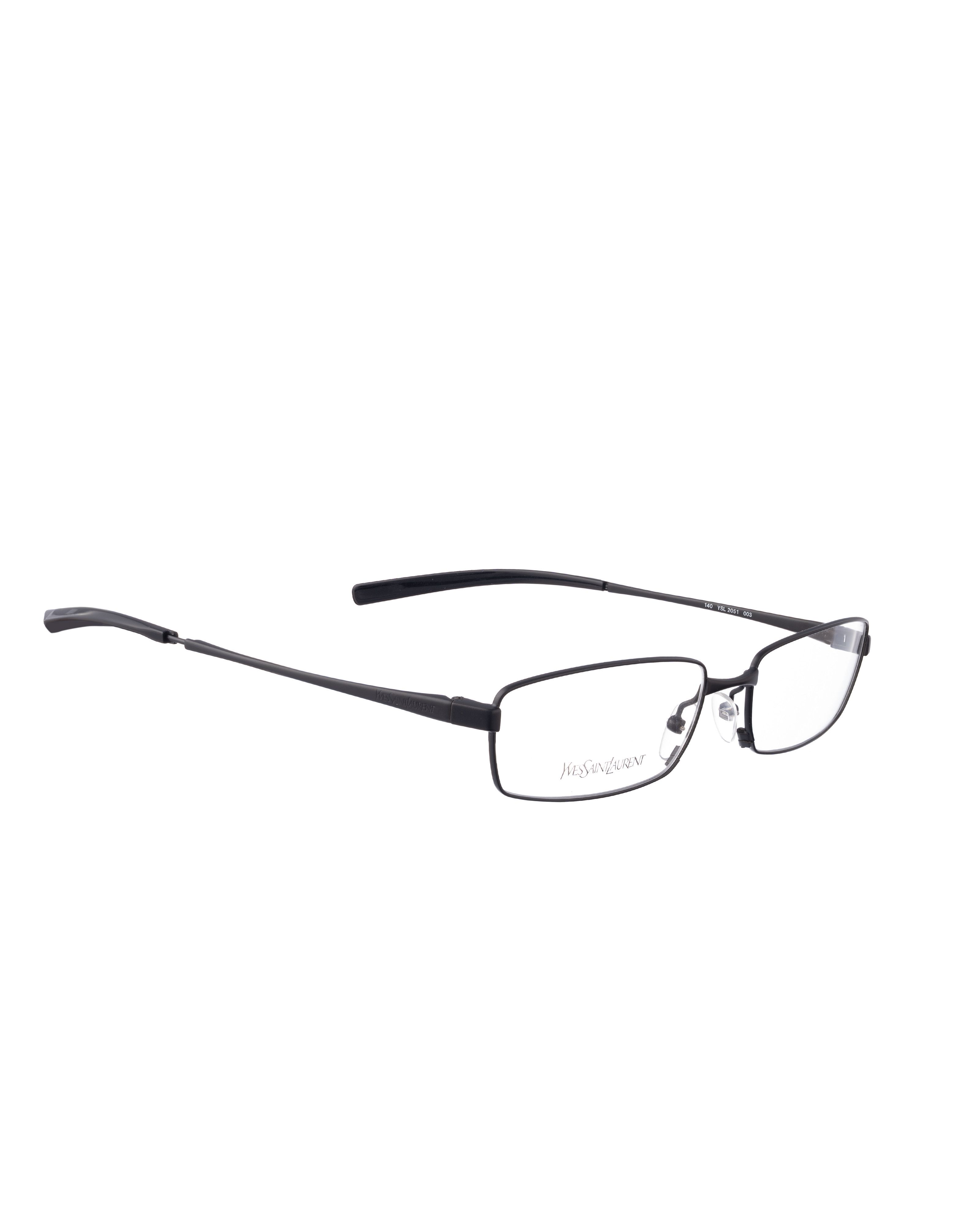 Saint Laurent Paris Yves Saint Laurent 00s Black Thin Matte Metal Glasses Size ONE SIZE - 2 Thumbnail