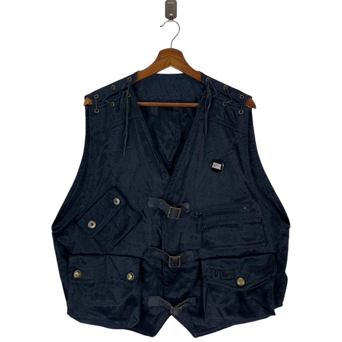 If Six Was Nine × Other ⚡️⚡️ VINTAGE DOMAN PUNK GOTHIC DESIGN BELT LEATHER VEST Size US M / EU 48-50 / 2 - 1 Thumbnail