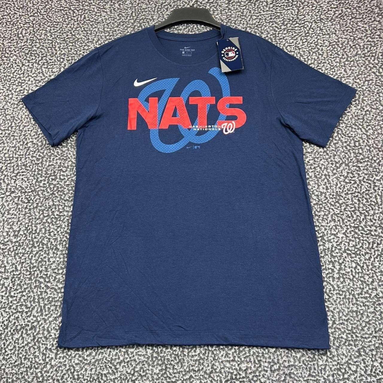 Nike Washington Nationals Shirt Men Short Sleeve Crew Neck New L Size US L / EU 52-54 / 3 - 1 Thumbnail
