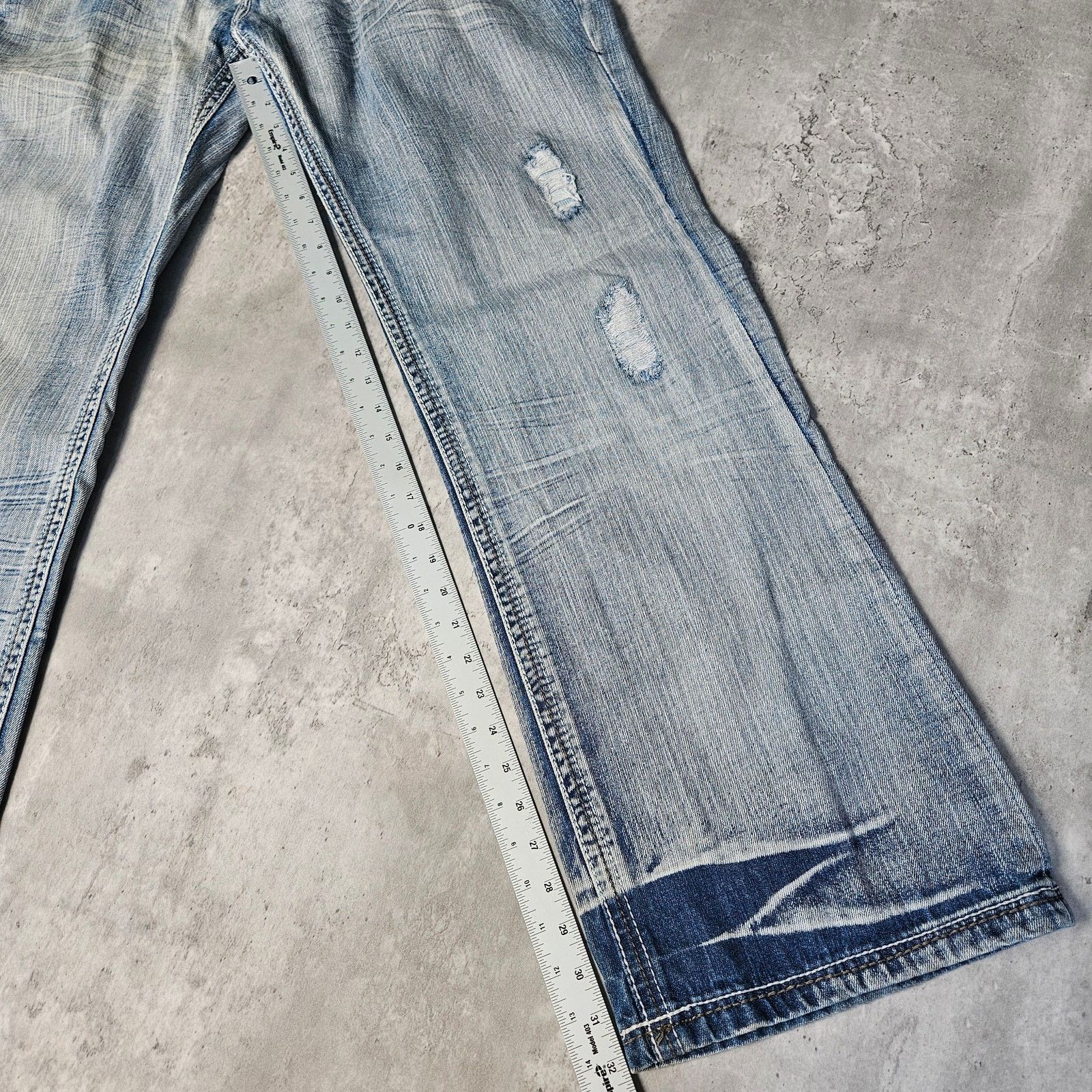 (di)vision Vintage Division E Jeans Men's 36x32 Distressed YK2 2000's Size US 36 / EU 52 - 7 Thumbnail