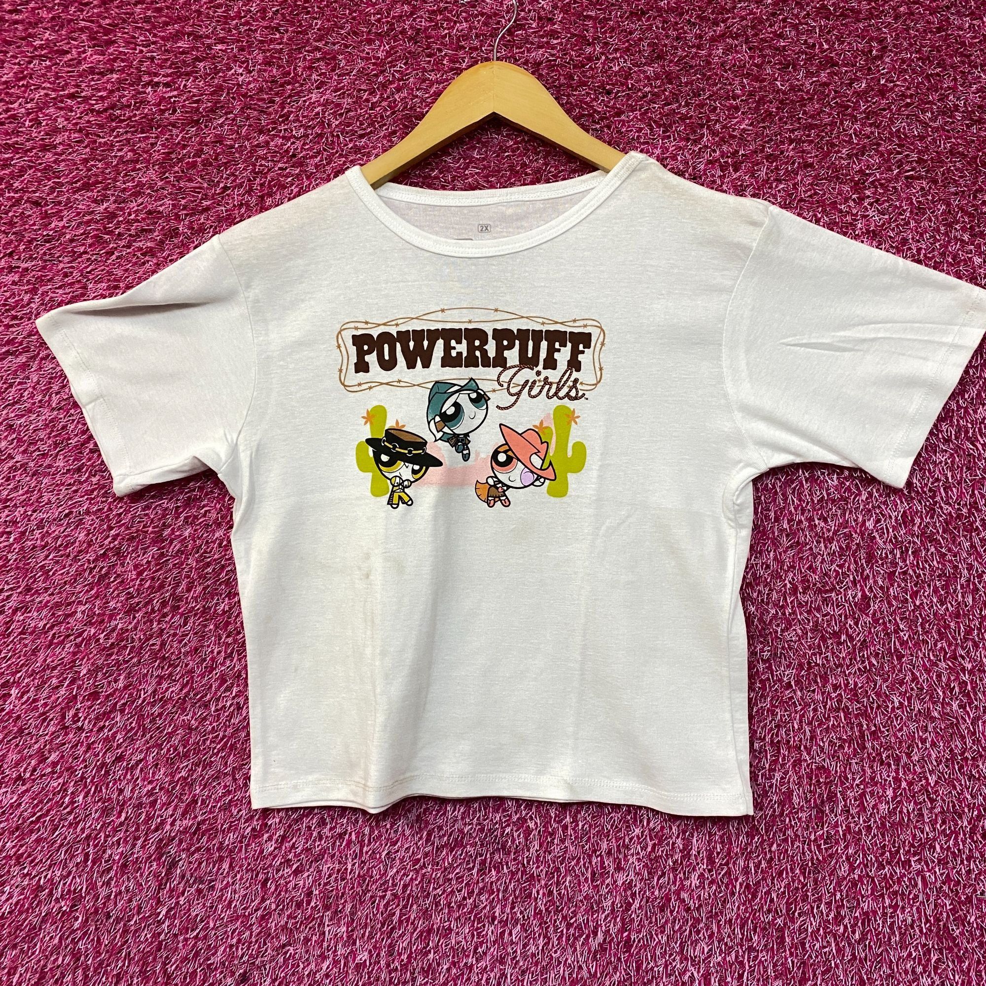 Anime The Powerpuff Girls Western Cowgirls Crop Top 2XL Size XXL / US 16-18 / IT 52-54 - 1 Thumbnail