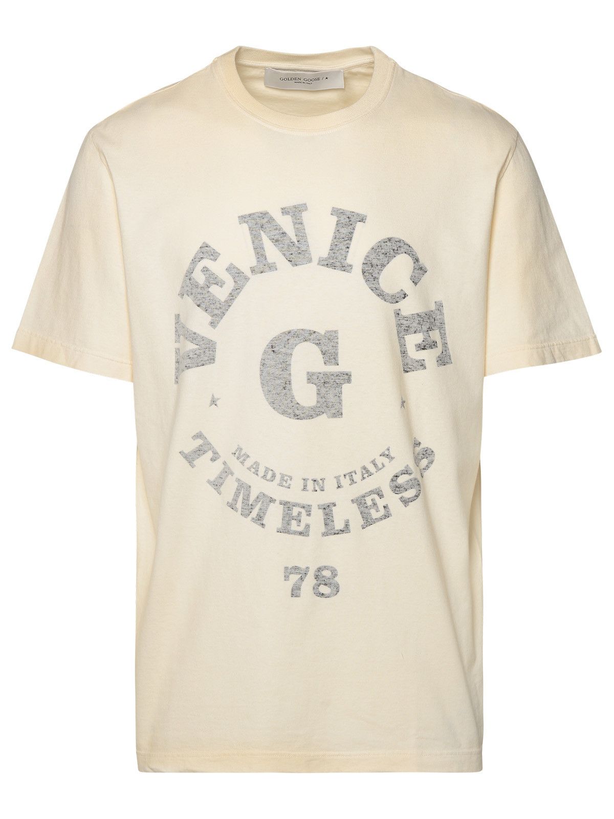 image of Golden Goose Ivory Cotton T-Shirt, Men's (Size Small)