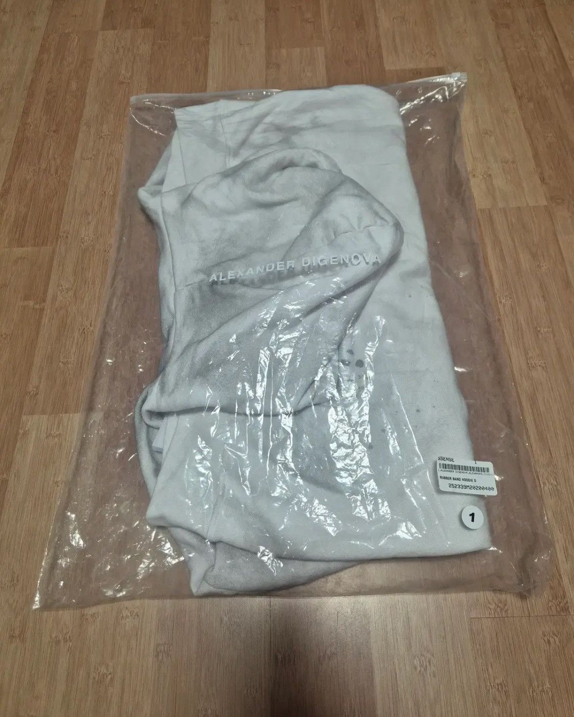 ALEXANDER DIGENOVA Alexander Digenova Dirty White Rubber Band Zip Hoodie Size US S / EU 44-46 / 1 - 9 Thumbnail